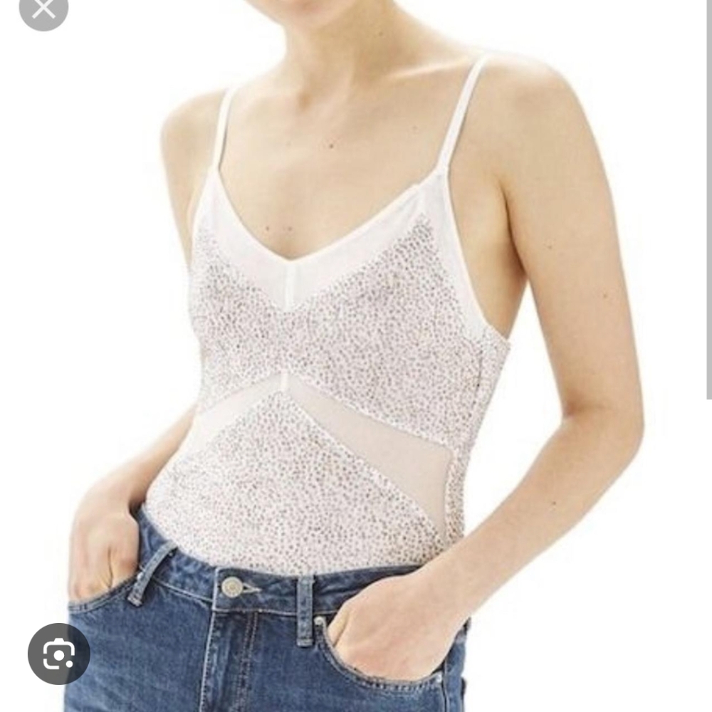 Topshop glitter sparkle bodysuit